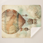  Steampunk Hete Luchtballon (5) Sherpa Deken (Voorkant (horizontaal))