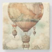  Steampunk Hete Luchtballon (5) Stenen Onderzetter (Voorkant)