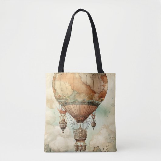 Steampunk Hete Luchtballon (5) Tote Bag (Voorkant)