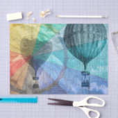 Steampunk Hete Luchtballon Collage Tissuepapier (Craft)