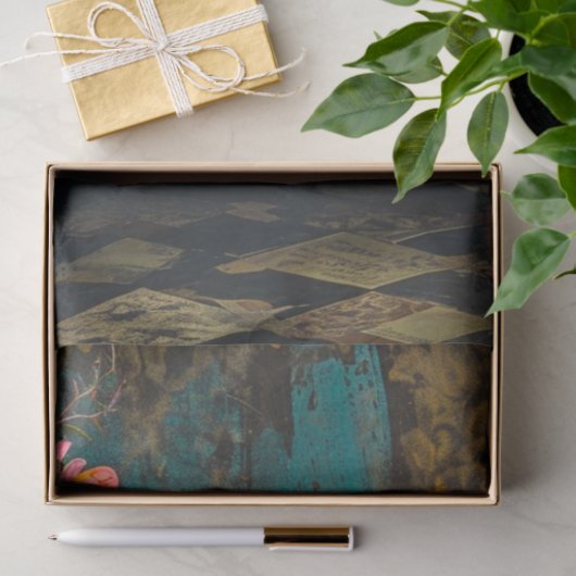 Steampunk Highland in Roze Fauteuil Decoupage Tissuepapier (Geschenk)