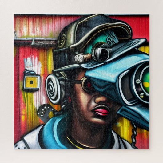 Steampunk Hip-Hop Botswa Alert Legpuzzel (Verticaal)