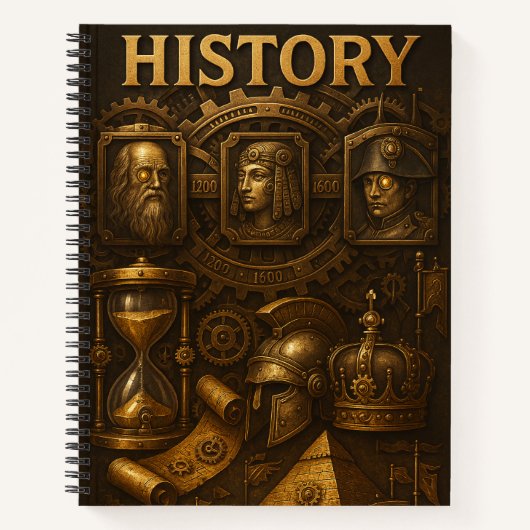 Steampunk History – Vintage Time Travel Notitieboek (Voorkant)