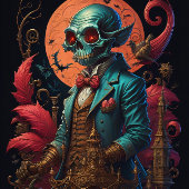 Steampunk Holloween Ghoul met pompoenpleister Tissuepapier