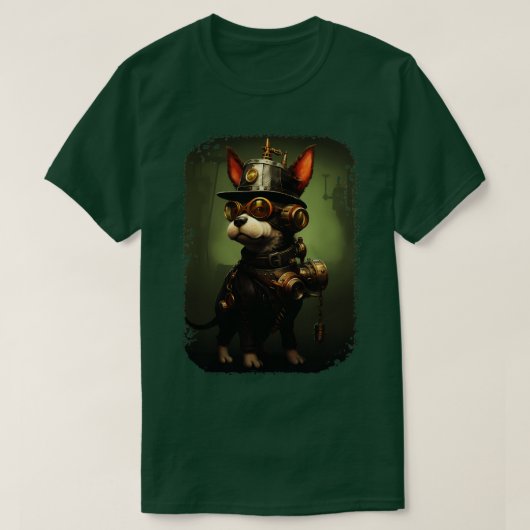 Steampunk Hond 2 T-shirt (Design voorkant)