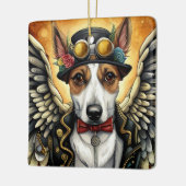 Steampunk hond met vleugels keramisch ornament (Links)