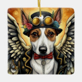 Steampunk hond met vleugels keramisch ornament (Voorkant)