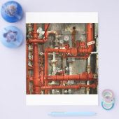 Steampunk - hoofdpijn rode pijp flyer (Enkel)