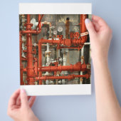 Steampunk - hoofdpijn rode pijp flyer (Hand)