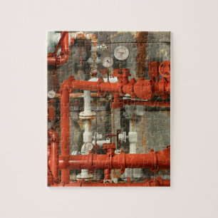 Steampunk - hoofdpijn rode pijp legpuzzel