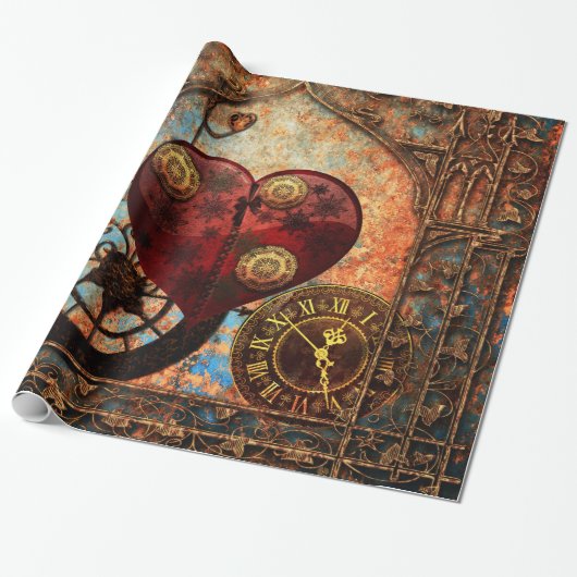  Steampunk Hoorstrelpapier Cadeaupapier (Uitgerold)