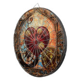 Steampunk Hoorstrelpapier Dartbord (Voorkant Rechts)