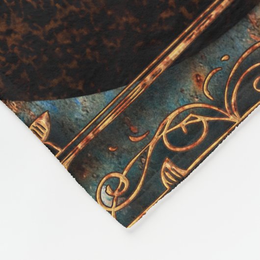  Steampunk Hoorstrelpapier Fleece Deken (Hoek)