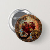  Steampunk Hoorstrelpapier Ronde Button 5,7 Cm (Voorkant /achterkant)