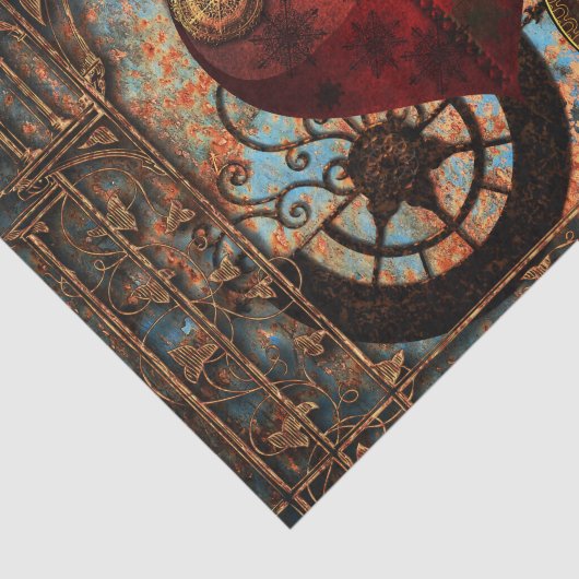 Steampunk Hoorstrelpapier Tissuepapier (Detail)