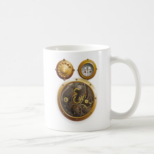 Steampunk horloge koffiemok (Rechts)