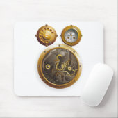 Steampunk horloge muismat (Met muis)
