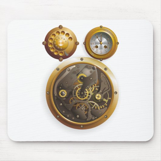 Steampunk horloge muismat (Voorkant)