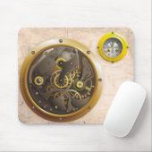 Steampunk horloge muismat (Met muis)