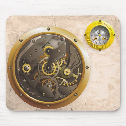 Steampunk horloge muismat (Voorkant)