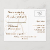 Steampunk horloge uitrusting en damast RSVP kaart (Achterkant)