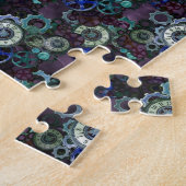Steampunk horlogedelen - paarse afdruk van LeahG Legpuzzel (Zijkant)