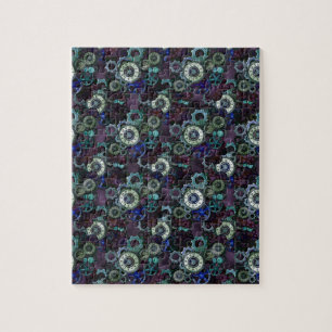 Steampunk horlogedelen - paarse afdruk van LeahG Legpuzzel