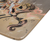 Steampunk Horse & Lady 6x7 Chopping Board Snijplank (Hoek)