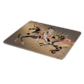 Steampunk Horse & Lady 6x7 Chopping Board Snijplank (Hoek)