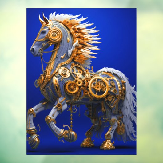 Steampunk Horse Raamsticker (Vel 3)