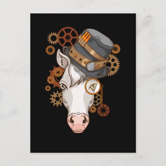 Steampunk Horse Riding Victoriaans paarden Steampu Briefkaart (Voorkant)