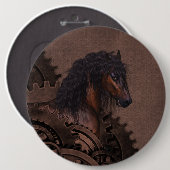 Steampunk Horse Ronde Button 6,0 Cm (Voorkant /achterkant)