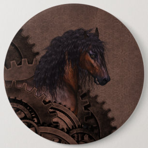Steampunk Horse Ronde Button 6,0 Cm
