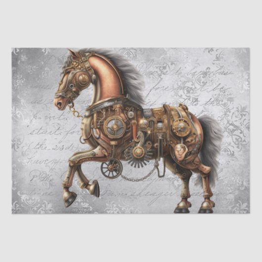 Steampunk Horse Tissuepapier (Voorkant)