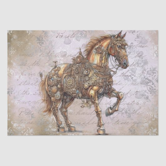 Steampunk Horse Tissuepapier (Voorkant)
