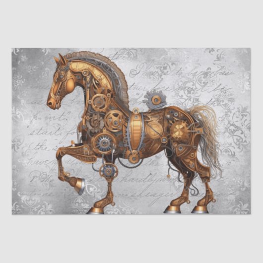 Steampunk Horse Tissuepapier (Voorkant)