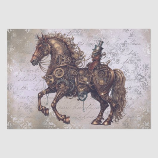Steampunk Horse Tissuepapier (Voorkant)