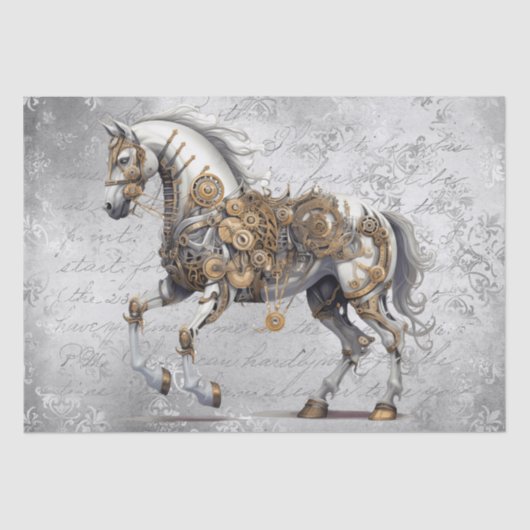 Steampunk Horse Tissuepapier (Voorkant)