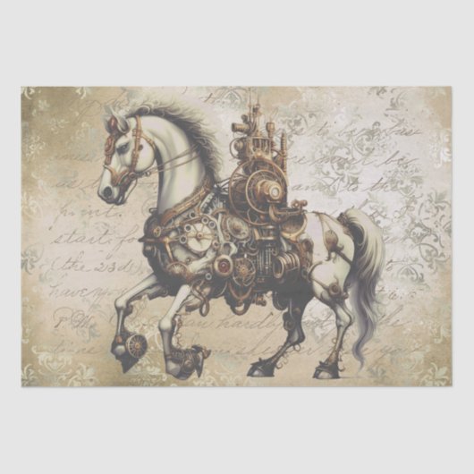 Steampunk Horse Tissuepapier (Voorkant)