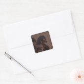 Steampunk Horse Vierkante Sticker (Envelop)