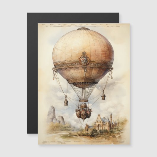  Steampunk Hot Air ballon (Voorkant / Achterkant)