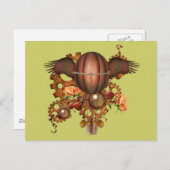 Steampunk Hot Air-ballon Briefkaart (Voorkant / Achterkant)