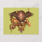 Steampunk Hot Air-ballon Briefkaart (Voorkant)