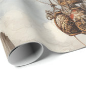 Steampunk Hot Air ballon Cadeaupapier (Rol Hoek)