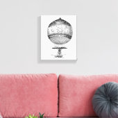 Steampunk Hot Air-ballon Canvas Afdruk (Insitu (Woonkamer))