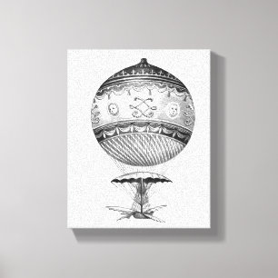 Steampunk Hot Air-ballon Canvas Afdruk