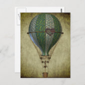 Steampunk Hot Air Ballon II Briefkaart (Voorkant / Achterkant)
