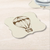 Steampunk  Hot Air ballon Kartonnen Onderzetters (Gekanteld)