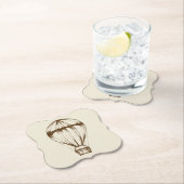 Steampunk  Hot Air ballon Kartonnen Onderzetters (Insitu)