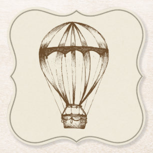 Steampunk  Hot Air ballon Kartonnen Onderzetters
